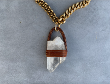 Load image into Gallery viewer, Extra-Large Double Quartz Point Necklace