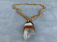 Load image into Gallery viewer, Extra-Large Double Quartz Point Necklace