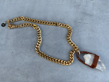 Load image into Gallery viewer, Extra-Large Double Quartz Point Necklace