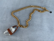 Load image into Gallery viewer, Extra-Large Double Quartz Point Necklace