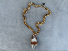 Load image into Gallery viewer, Extra-Large Double Quartz Point Necklace