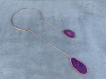 Load image into Gallery viewer, GEO Agate Gold Necklace