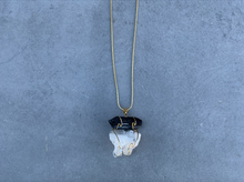 Load image into Gallery viewer, GEO Black Tourmaline + Crystal Cluster Necklace