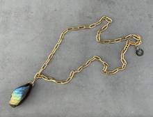 Load image into Gallery viewer, Medium Labradorite Necklace