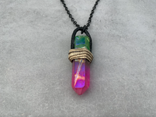 Load image into Gallery viewer, Medium Rainbow Quartz Necklace