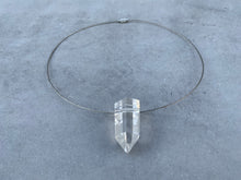 Load image into Gallery viewer, Quartz Point Silver Choker
