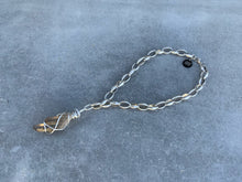 Load image into Gallery viewer, Wire Wrapped Smoky Quartz Choker with Chunky Silver Chain
