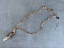 Load image into Gallery viewer, Medium Root of Lemurian Quartz Crystal Necklace
