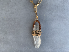 Load image into Gallery viewer, Medium Root of Lemurian Quartz Crystal Necklace
